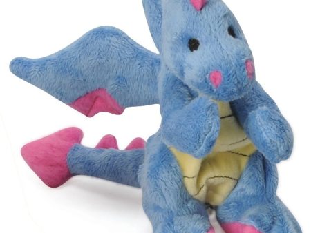 goDog Dragon w Chew Guard Periwinkle Plush Dog Toy Online Hot Sale