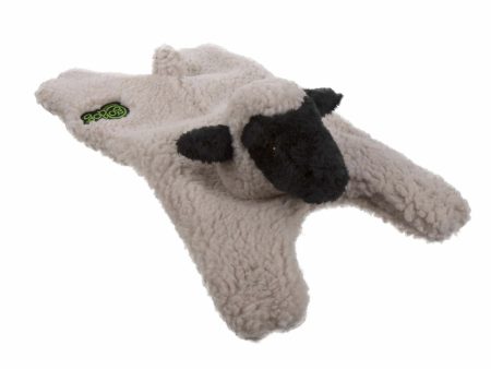 goDog Barnyard Buddies Lamb Squeaky Plush Flattie Dog Toy Cheap