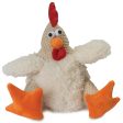 goDog Checkers Fat Rooster White w Chew Guard Plush Dog Toy For Sale