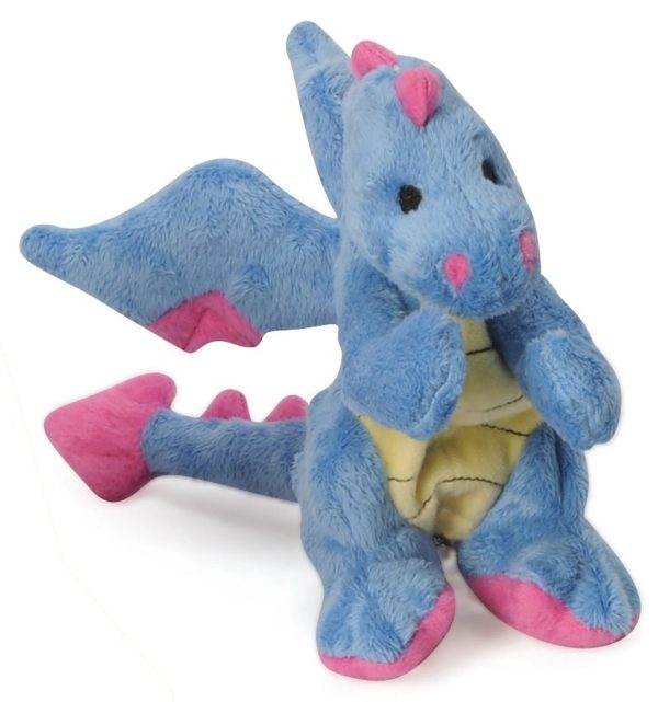 goDog Dragon w Chew Guard Periwinkle Plush Dog Toy Online Hot Sale