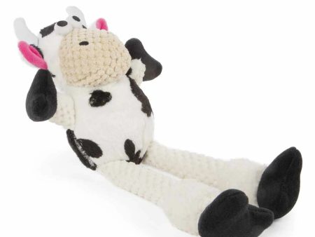 goDog Checkers Skinny Cow w Chew Guard Plush Dog Toy Small Sale