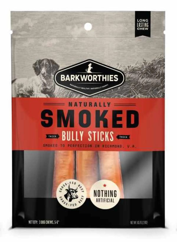 Barkworthies Smoked Bully 6  Thick 3pk Sale