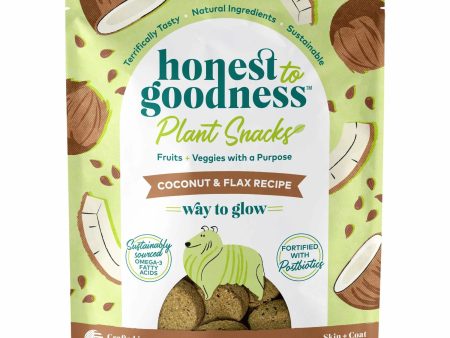 Honest To Goodness(TM) Plant Snacks Way to Glow Coconut & Flax Recipe Dog Treats 8oz Sale