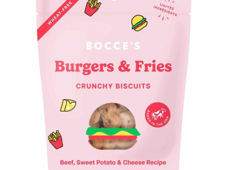 Bocce s Bakery Burgers & Fries Biscuit Dog Treats 5oz Online Sale