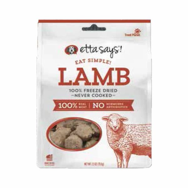 Etta Says! Eat Simple! 100% Freeze Dried Dog Treats Lamb 2.5oz on Sale