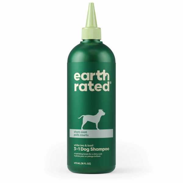 Earth Rated 3 in 1 Dog Shampoo Short Coat 16oz Hot on Sale