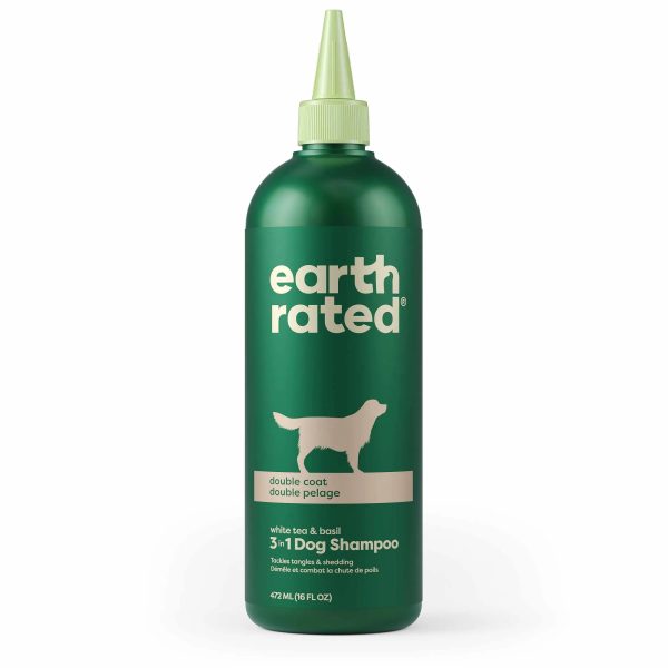 Earth Rated 3 in 1 Dog Shampoo Double Coat 16oz For Discount