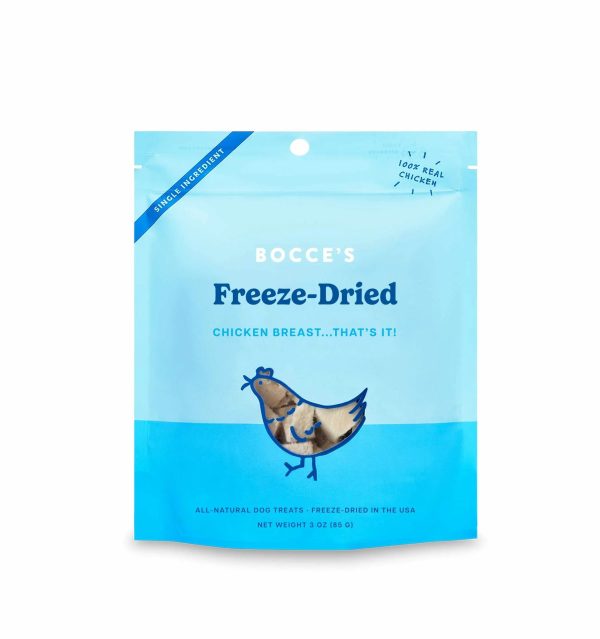 Bocce s Bakery Chicken Breast Freeze Dried Treats 3oz Hot on Sale