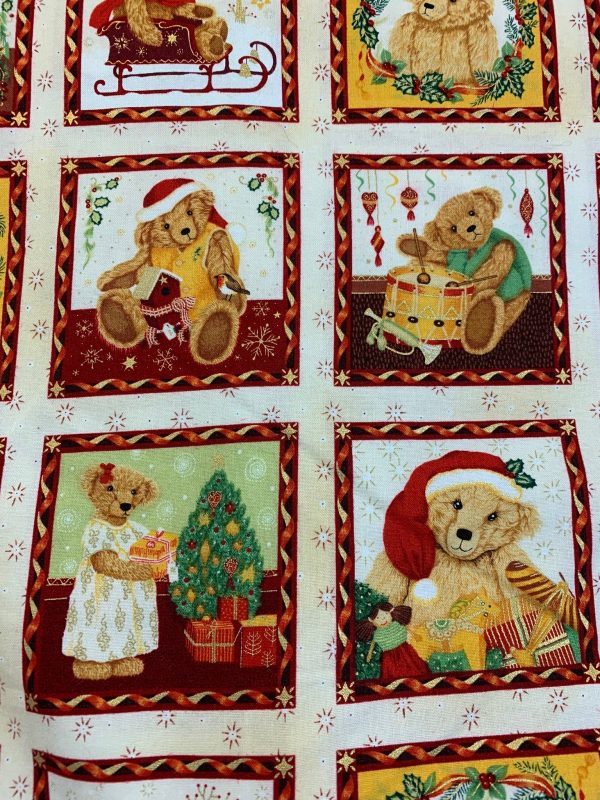 Christmas Teddies 14119-01, 7.48 metre cut Online now