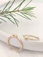 Molten Gold Stacking Ring with Gold Orb Discount