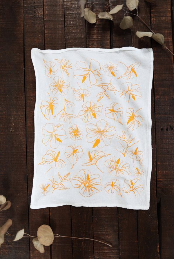 Tropical Flower Tea Towel Online Sale