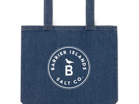 Organic Denim Logo Tote Online Sale