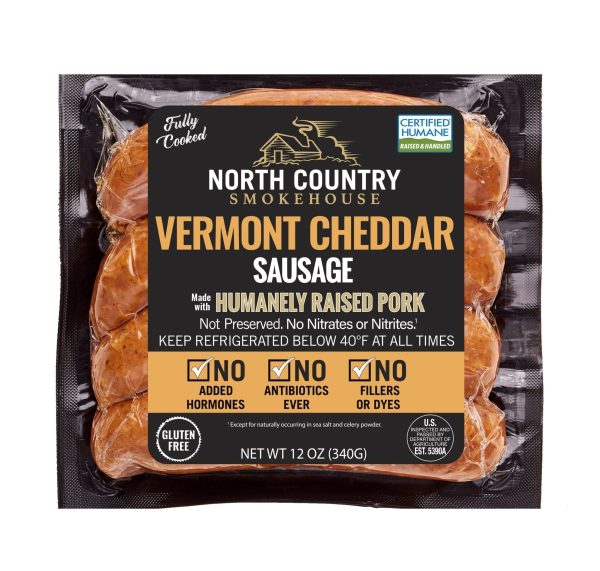 North Country Vermont Cheddar Sausage (4), 12oz Cheap