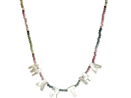 Mother of Pearl Name Necklace Hot on Sale