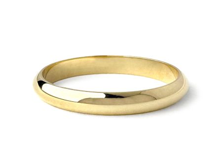 Classic Wedding Ring D Shape 3mm Band Discount