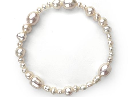 Gemstone Beaded Stretch Bracelet Freshwater Pearls in mixed sizes and shapes Supply