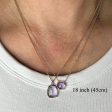 Rose Cut Slider Necklace with Amethyst in Yellow Gold on Sale