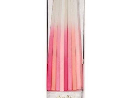 Pink Dipped Tapered Candles Supply