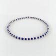 Dainty Stretch Bracelet with lapis lazuli and metallic glass beads Fashion