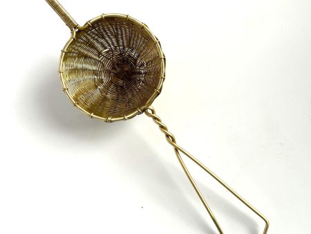 Long Handled Brass Tea Strainer For Sale