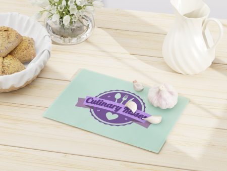 Culinary Kisses Cutting Board, tempered glass Online now