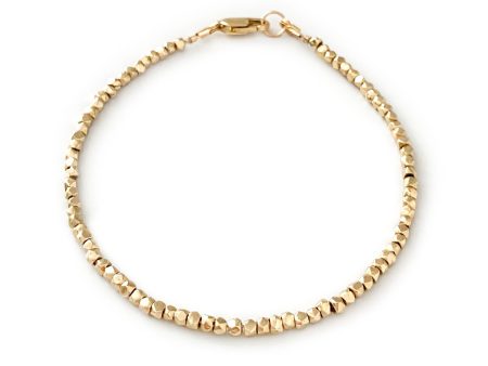 Nugget Bead Bracelet in 9 carat gold - full bracelet Fashion