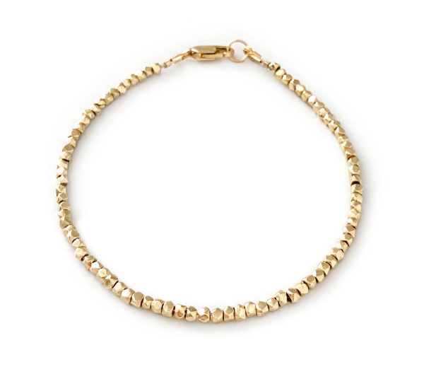 Nugget Bead Bracelet in 9 carat gold - full bracelet Fashion