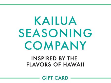 Kailua Seasoning Company Gift Card For Sale