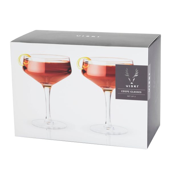 Crystal Coupe Glasses (Set of 2) For Sale