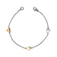 Little Heart or Little Star Bracelet with Solid Gold Elements For Sale