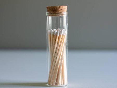 White Tip Matches in Glass Vial Sale