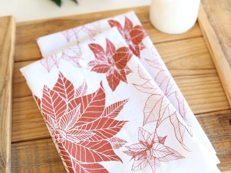 Poinsettia Tea Towel For Discount