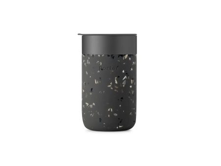 Reusable Ceramic Mug: Terrazzo Charcoal   16 oz For Discount