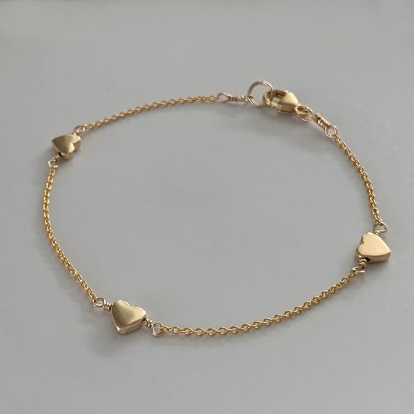 Little Heart or Little Star Bracelet in Solid Gold For Discount