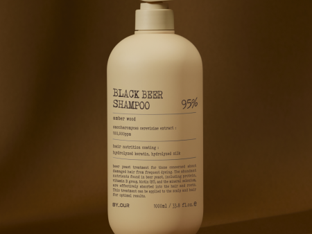 BY_OUR Black Beer 95% Shampoo 1017ml Fashion