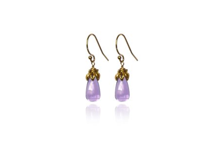 Bonbon Mini - Smooth Amethyst Drop Earrings For Cheap