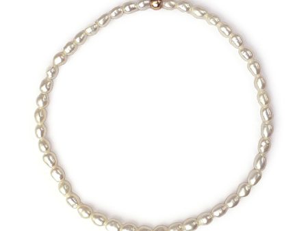 Freshwater Pearl Stretch Bracelet with Small Oval Pearls Sale