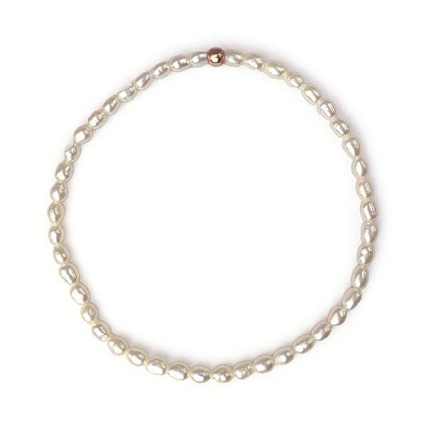 Freshwater Pearl Stretch Bracelet with Small Oval Pearls Sale