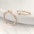 Molten Gold Stacking Ring with Gold Orb Discount