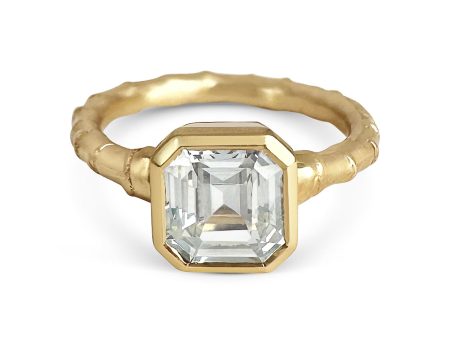 Hebe Twig Ring with Octagon White Sapphire Hot on Sale