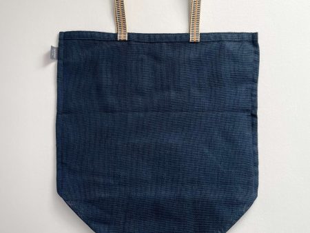 100% cotton gauze net eco produce bags with handle - large: Navy Cheap