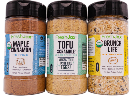 Vegan Brunch Seasoning Set - 3 Bottles of Awesome Breakfast Spices For Sale