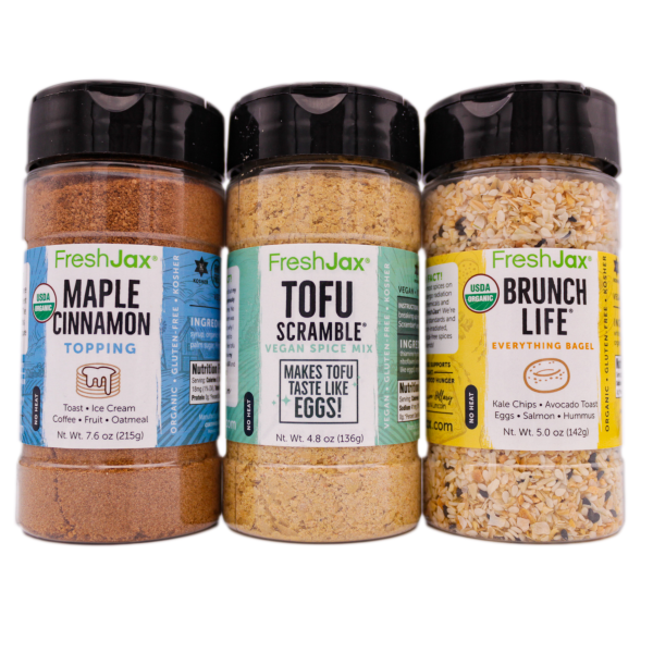 Vegan Brunch Seasoning Set - 3 Bottles of Awesome Breakfast Spices For Sale