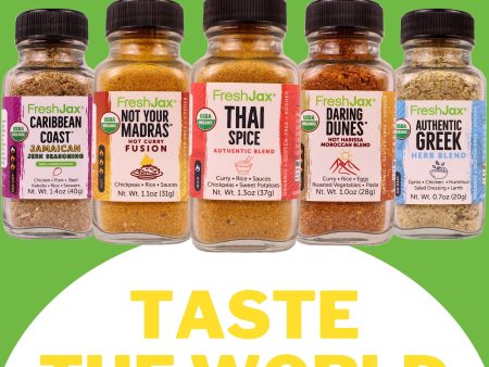 Taste of the World Spice Gift Set - 5 Sampler Sized Seasonings Online Sale