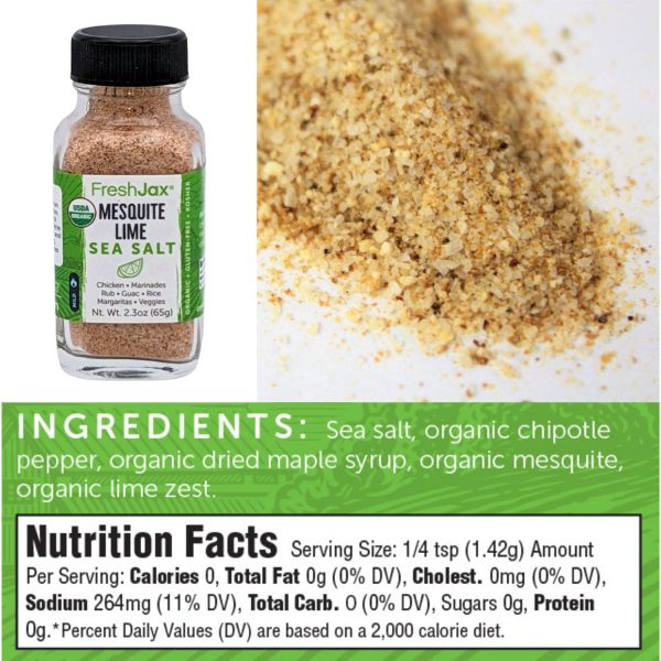 Mesquite Lime Seasoned Sea Salt Organic Supply