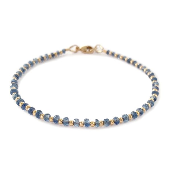 Blue Sapphire Beaded Bracelet For Cheap