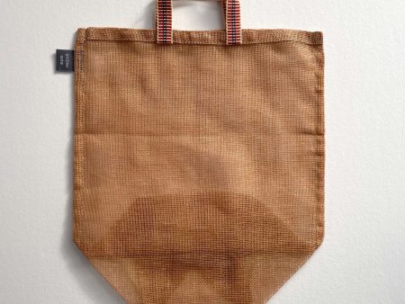 100% cotton gauze net eco produce bags with handle - medium: Tan Sale