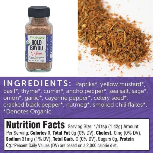 Bold Bayou Cajun Seasoning Organic Sale