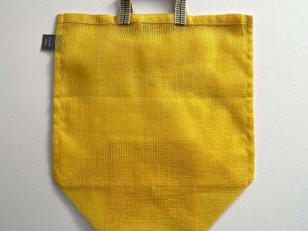 100% cotton gauze net eco produce bags with handle - medium: Yellow Online Sale